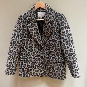 Kaffe Animal Print Suit Jacket